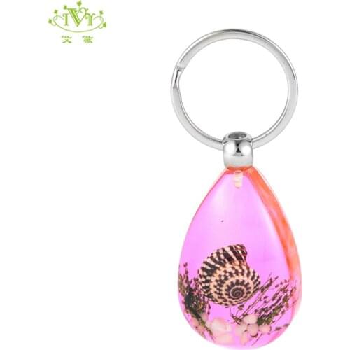 Glow In The Dark Ocean Trinket Shell Key RingResin Cute Keychain Original Bag Keyring Blue Pink Key Chains for Women Men Gift