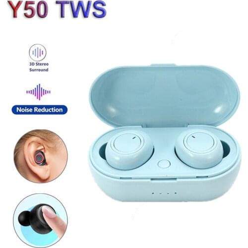 Y50 NEW TWS bluetooth earphone 5.0 TWS Wireless Headphons earphones Earbuds Stereo Gaming Headset With Charging Box for phone