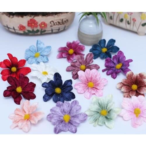 5/20/100 pieces Autumn Retro Sunflower Small Chrysanthemum DIY Headdress Hair ornament Home Decoration Flower Heads A37
