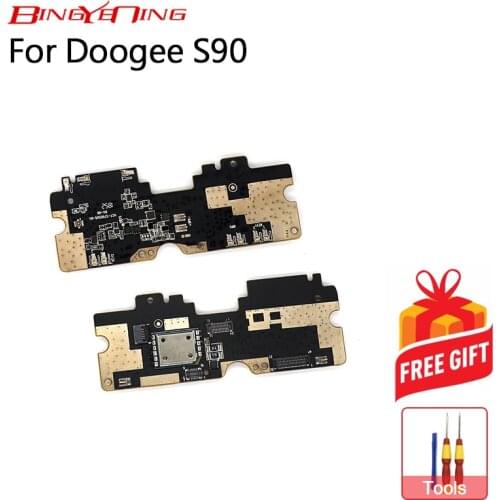 BingYeNing New Original For Doogee S90 Usb Plug Charge Board Flex Cables Charging Module Microphone Cell Phone Mini USB Port