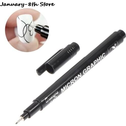 1PC Nail Art Graffiti Pen Waterproof Painting Drawing Liner Brush DIY Flower Pattern Fine Details Manicure Tools