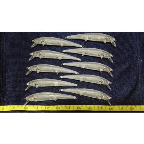 10pcs Unpainted Crankbait Fishing Lure Body 5 Inch 1/2 OZ Blank lures JSE009