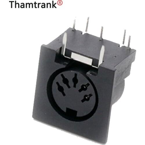 100PCS Circular DIN Jack Female S Terminal 5 pin PCB Mount Connector 5PIN DIN Socket High quality