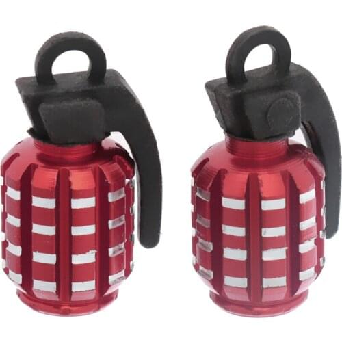 2pcs Shape Tire Tyre Valve Stem Dust Caps for Car Motorcycle Bike -Red