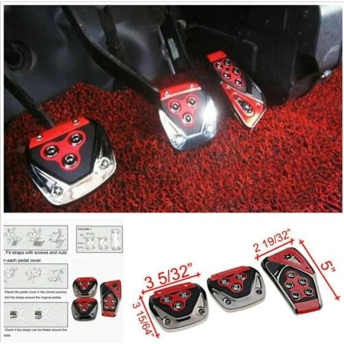 3pcs/Set Universal Non-slip Automatic Transmission Car Pedal Manual Car Brake Clutches Accelerator Antiskid Foot Treadle For car