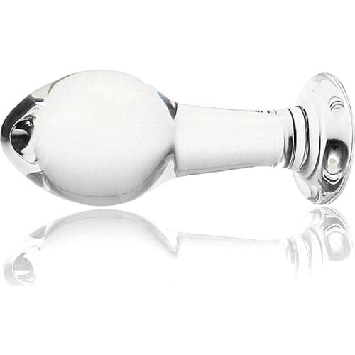 43mm Ball Anal plug Glass lesbian G SPOT squirt Crystal BIG BALL GAY sex toys prostate stimulation anus BUTT plug for man adult