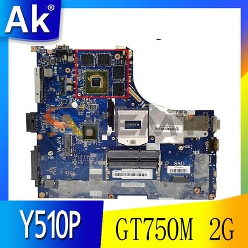 Akemy VIQY1 NM-A032 Is Suitable For Lenovo Y510P Laptop Motherboard PGA947 HM87 GT750M 2G DDR3 100% Test Work Free Shipping