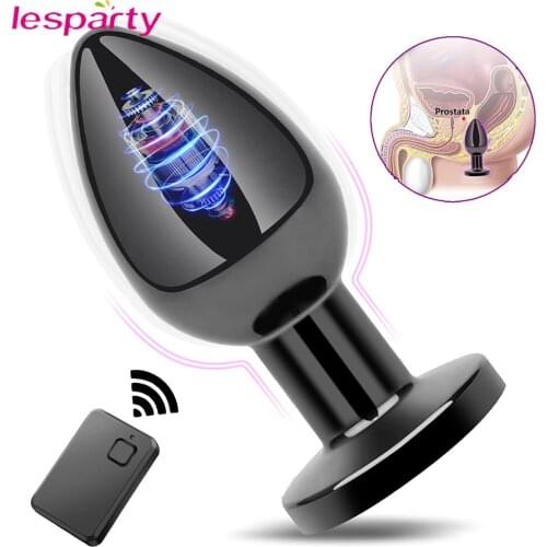 Anal Vibrator For Men Wireless Remote Control Metal Butt Plug For Gay Plug Sex Toy For Women Adult Products Prostate Massager