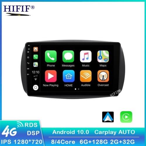 2 din 8 core Android 10 car radio auto stereo for Smart Fortwo Forfour 435 2014 15 -2019 navigation GPS DVD Multimedia Player