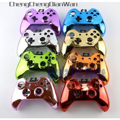 ChengChengDianWan Plated Chrome Full Housing Shell Case Kit Replacement Parts for Xbox One XBOXONE Wireless Controller 3sets/lot