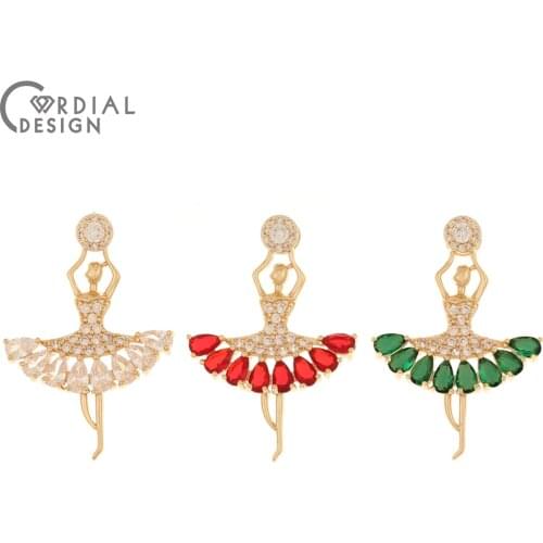 Cordial Design 20Pcs 25*36MM Jewelry Accessories/CZ Pendant For Necklace/Hand Made/DIY Making/Jewelry Findings & Components