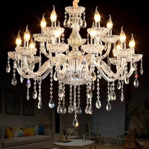 European style simple atmosphere fashionable Hotel lobby living room bedroom clothing store candles crystal chandelier