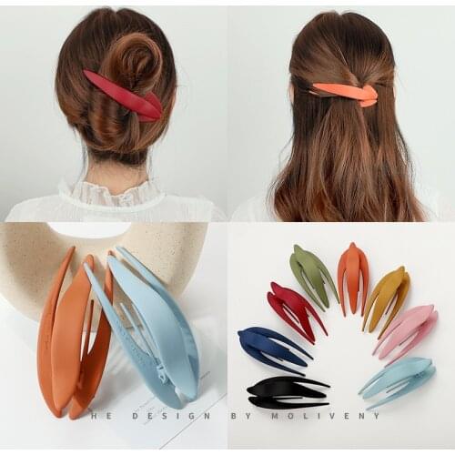 2021 hot sale solid color hair claw clip ponytail hairpin women hair tools crab hairpin summer headdress women hair accessories