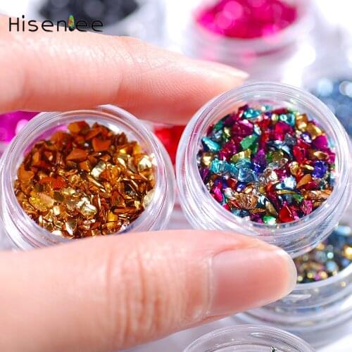 Hisenlee Broken Glass For Nail Design