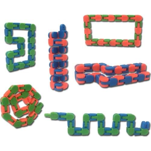 Fidget Toys Children Adults Puzzle Decompression Segment Chain DIY Bicycle Chain Toy Fluid Bracelet Sensory