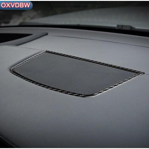 Interior trim Car styling Stickers for BMW E70 E71 X5 X6 accessories Carbon Fiber Dashboard speaker decorative panel decoration