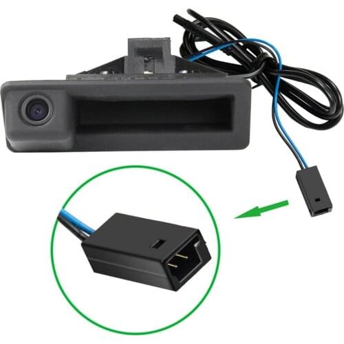 Misayaee Car Trunk Handle Camera Rear View HD Camera for BMW 1er E82 | E84 | E88 3er E90 E91 E92 E93/X1 E84 / X5 E70/ X6 E71