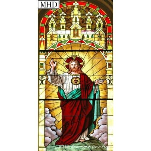 MHD Jesus cross pattern 5d diy diamond painting religion new arrival cross stitch 3D diamond embroidery sewing artwork hot