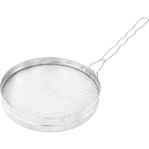 30CM Stainless Steel Pepper Roasting Basket Round Grill BBQ Wire Mesh Barbecue Grilling Net Rack Portable Barbecue Accessories