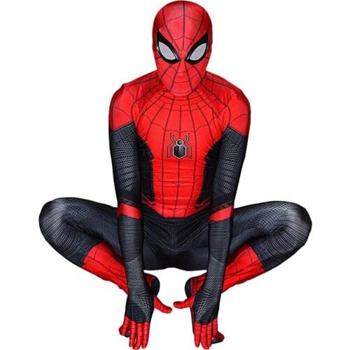 Adults Kids Far From Home Suit Cosplay Costume Superhero Halloween Full Bodysuit Zentai Second Skin Suit
