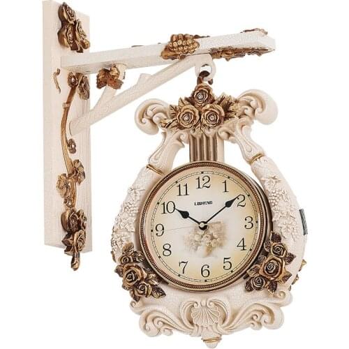 Creative Decorative Wall Clock European Style Nodic Vintage Digital Wall Clock Living Room Orologi Da Parete Home Decor OO50WC