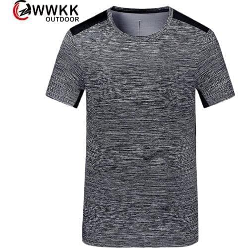 Summer Couple Models Quick-drying T-shirt Fan Color Short Sleeve Mesh Ventilation Fashion Round Neck Elastic Body Shaping Simple