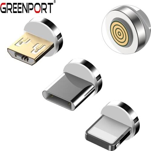 GREENPORT 12th Magnetic Plug for iphone Type C Micro usb Mobile Phone Cable Charging for xiaomi redmi Mobile Phone Charger Plug