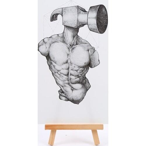 Hammer will man Temporary Tattoos men Fake Tattoo Sleeve Waterproof faux tatouage arm Body Art Makeup henna tatoo sticker