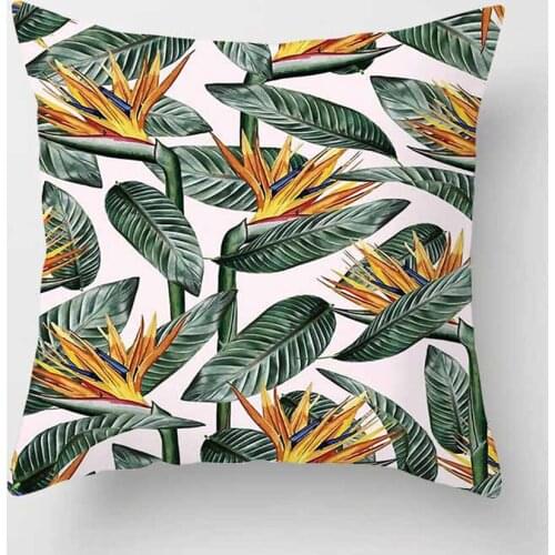 2019 Newest Leaf Cotton Linen Home Textile Throw Pillow Case Size 45cmx45cm Home Ideal Decoration