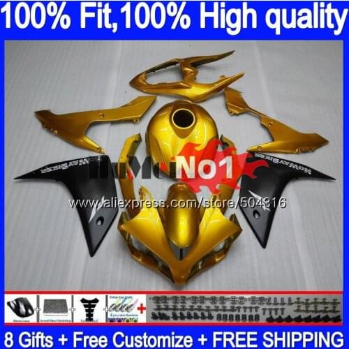 OEM Injection For YAMAHA YZF R 1 YZF 1000 YZF R1 07 56MC.162 YZF1000 YZF-1000 YZF-R1 2007 2008 YZFR1 07 08 Gloss golden Fairings