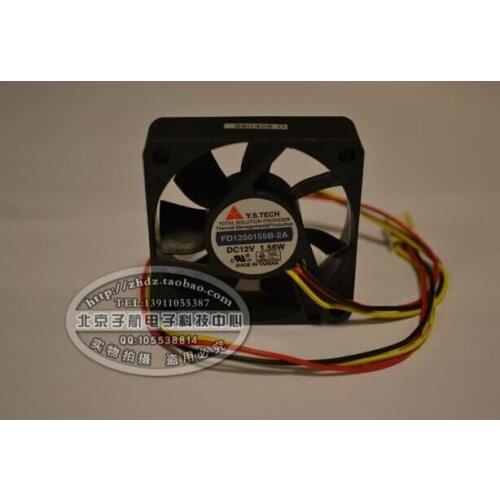 Wholesale: FD1250155B-2A 50*50*15 12V 1.56W three wire speed fan