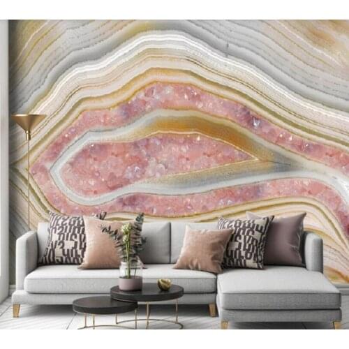Papel de parede light luxury microcrystalline marble agate slice background wall 3d wallpaper,bedroom KTV bar mural wall decor