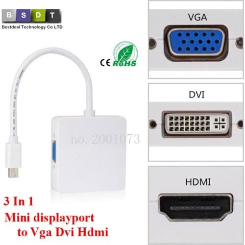 Mini displayport DP Thunderbolt to DVI VGA HDMI Converter Adapter cable for iMac Mac Mini Pro Air Book TO Monitor TV