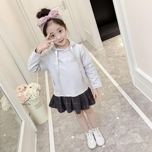 Children girl spring fall casual sweater dress girls kids longsleeved hoodies sweatshirt clothing