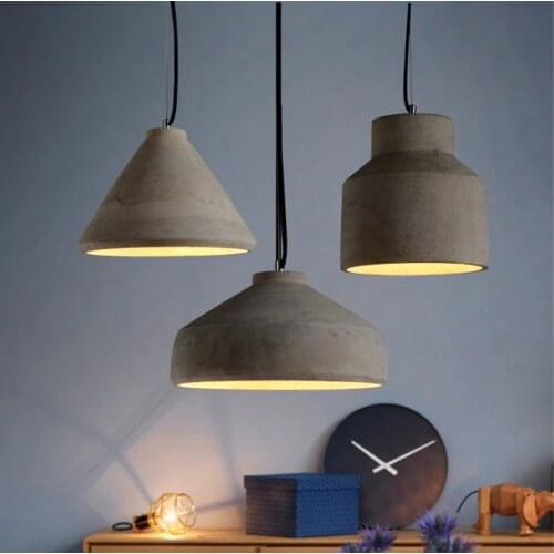 Loft Style Industrial Vintage Pendant Light Fixtures For Dining Room LED Hanging Lamp Home Lighting Decor Cement Droplight