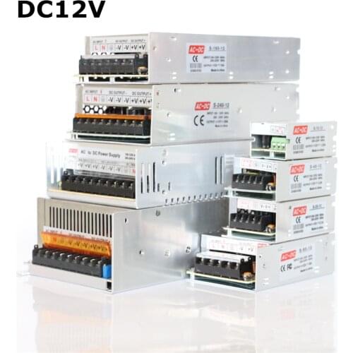 Lighting Transformer DC12V 1/2/3/5/10/15/20/30/40A Strip Power Supply 12W 24W 36W 60W 120W 180W 240W 360W 480W LED Tape Adapter