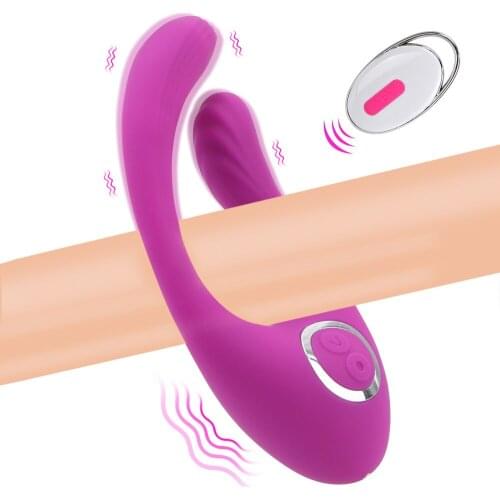 Vibrating Lock Ring Penis Vibrator Cock Ring Sex Toys for Men Male Penis Ring Tongue Licking Dual Pleasure Clit Stimulator