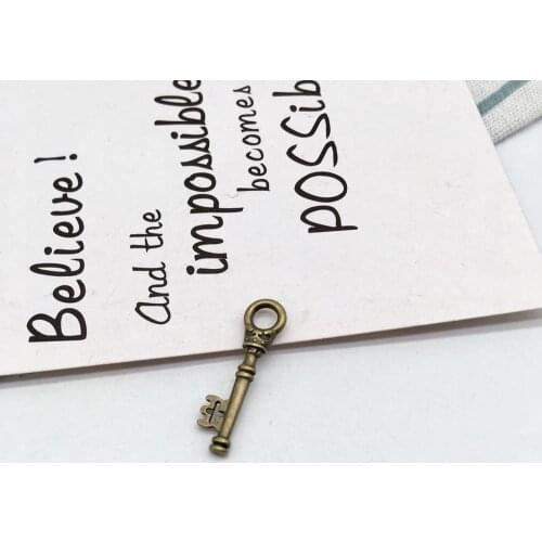 Vintage 27 pcs Alloy key charms fit DIY handmade Man woman souvenir necklace earring bracelet charms for Jewelry Making carft