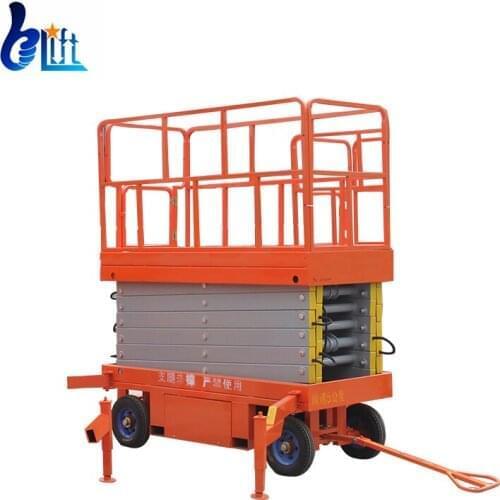High Quality Wholesale 12m Load 450kg High End Mobile Lift Semi Electric Machine Garage Scissor Lift