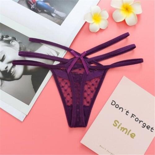 Women Underwear Sexy Lace Thong Panties Good Elastic Underwear Women Mini G-string Straps Sexy Lingerie Ladies Seamless Briefs