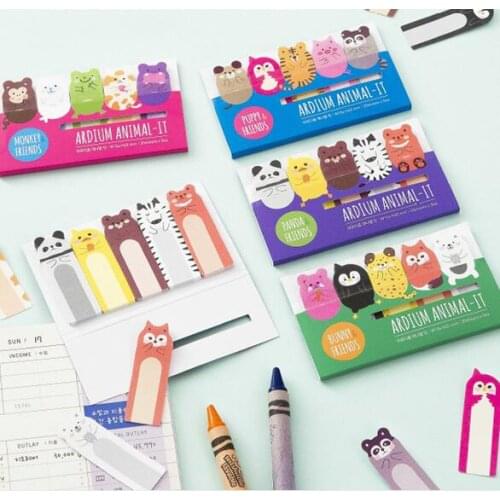 1PC/lot cartoon Animals Cute Kawaii Memo Pads Office School Supply memo pad planner sticky