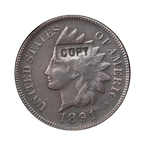 1891 Indian head cents coin copy