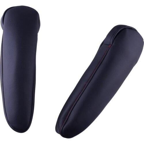 2pcs/set Car Front Seat Armrest Cover Cap Synthetic Leather w/ Zipper Black fit for Toyota Sienna 2011-2014 2015 2016 2017 2018