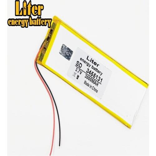3.7v built-in lithium polymer battery 3455131 3000mAh battery mobile phone battery 7D