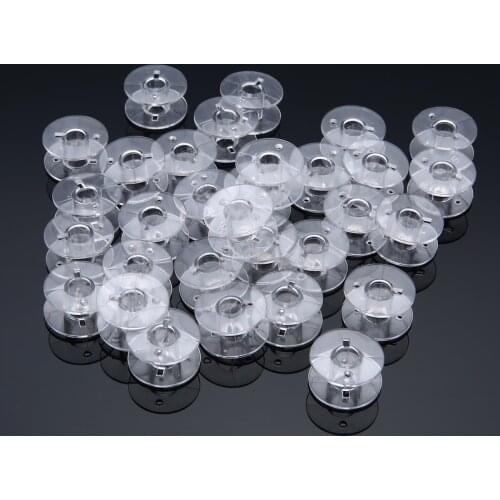 30pcs Sewing Machine Bobbins Spool Transparent Plastic Empty Bobbins For Brother Sewing Machine