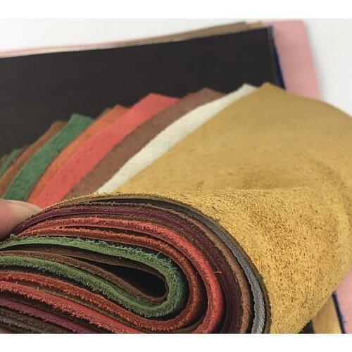 5pcs Soft Cowhide Material Fabric Piece, Real Leather For Furniture DIY Art Craft Sewing Accessory Genuine-Leather-Fabric