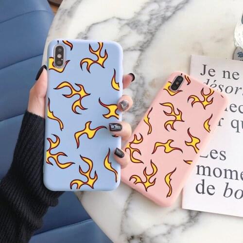 Fashion Flame Case For Samsung Galaxy S21 S8 S9 S10 S20 FE Note 20 Ultra Plus A21S A12 A50 A70 A51 A71 A31 A41 TPU Coque Fundas