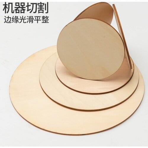 Wooden Pieces Slices Wood Round Square Blank for Children DIY Painting Wood Chip Decoration