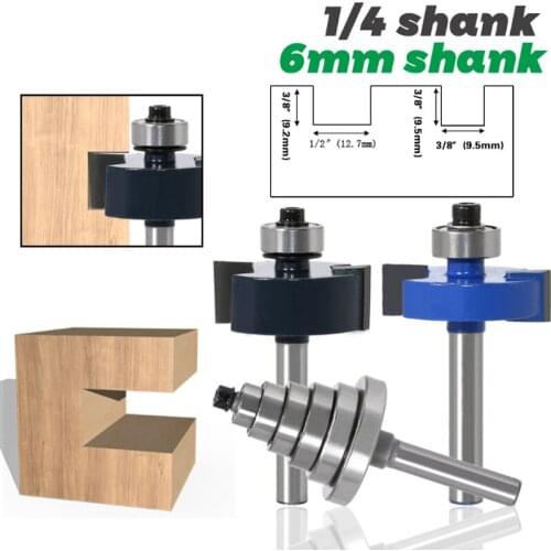 6 mm handle 1 / 4 handle slotting cutter 7 bearings slotting cutter woodworking milling cutter slotting cutter adjustable slotti