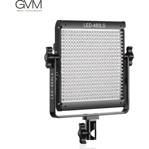 GVM LED-480LS Dimmable Bi-color LED Video Panel Light CRI97+ 2300K-6800K Studio Photography Lighting for Interview Film-making